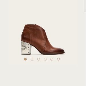 Frye, Nora Omaha Short, Cognac, Leather Ankle Boot, Size 10